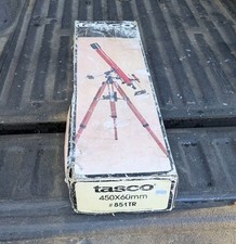 Tasco Telescope 851TR 450x60mm w Box Star Gazing Space Vintage Korea Science Kit