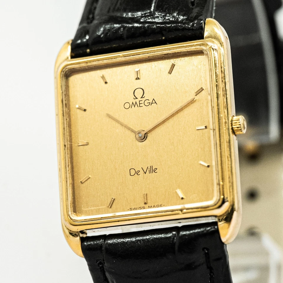 Sem tarifas *QUASE PERFEITO* Vintage 1982 OMEGA De Ville Cal.1377 Quartzo Ouro 27mm Masculino - Imagem 4 de 4