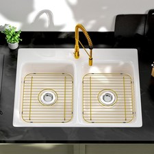 Stainless Steel Sink Grid Protector Center Drain Kitchen Sink Bottom Wire Rack