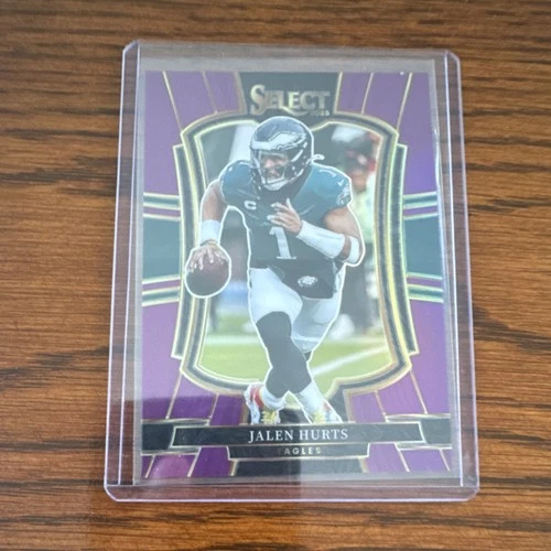 Panini Select Premier Level Jalen Hurts #190 Purple Prizm /75 Eagles 2025