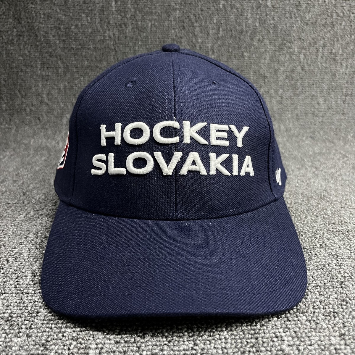 '47 Slovakia Hockey National Team MVP Adjustable Hat Navy Blue OSFA