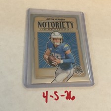 Justin Herbert 2024 Panini Mosaic #14 Notoriety Los Angles Chargers
