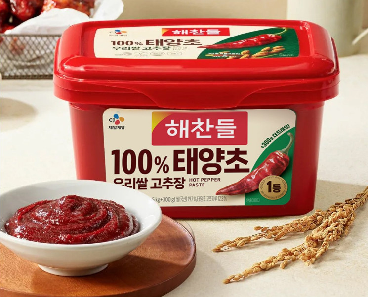 [CJ Haechandle] Gochujang dorado 1,8 kg (3,97 lb) - Pasta de chile caliente con arroz coreano