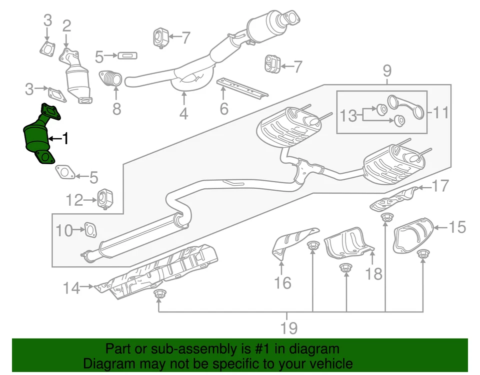 Convertidor catalítico genuino GM 19418922 Foto 4 de 4