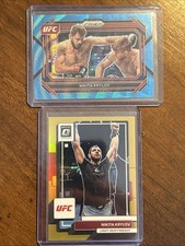 !!! 2023 Panini Donruss Optic UFC Nikita Krylov Gold Prizm 8/10 Prizm Blue Lot 2