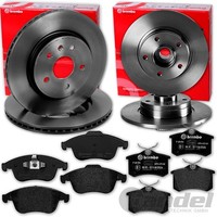 Brembo Bremsscheiben + BelÄGe Vorne + Hinten FüR Renault Clio 4 1,6 RS + Trophy