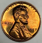 1957 Proof Lincoln Cent UNC Proof 1c Coin Mirrored Surfaces - Actual Coin - 4282