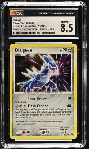 *POP 5* CGC 8.5 Dialga Holo Eternal Time Deck Great Encounters 16/106 Pokemon