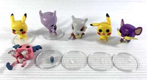 Pokemon Funko Pop Mini Lot of 6 Figures Pikachu Cubone Mewtwo Rattata Mr. Mime