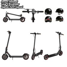 Portable Electric Scooter 8.5'' USB-C Charging 7.8AH E-Bike With Smart Helmet