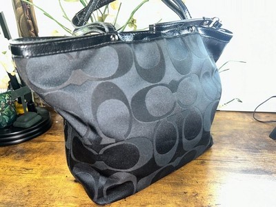 Coach Daisy Pop Optic Tote Bag H1176 F17587 Black Signature