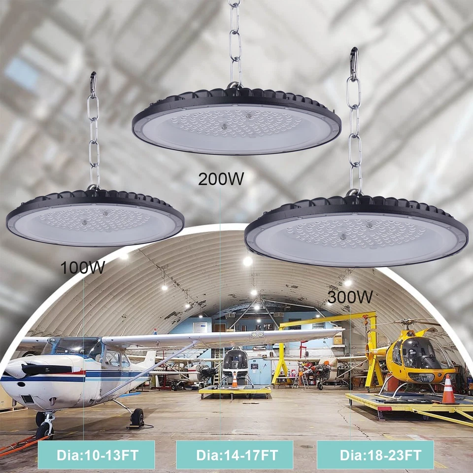 50W-300W UFO LED Hallenbeleuchtung Industrielampe High bay Hallenstrahler IP65 - Bild 4 von 4
