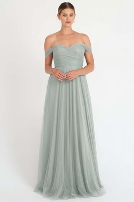 Jenny Yoo Julia 10 Convertible Dress Tulle Morning Mist Mother Formal  Wedding | eBay