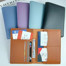 Multifunctional Document Passport Holder Protection Set Pu Leather Passport Clip