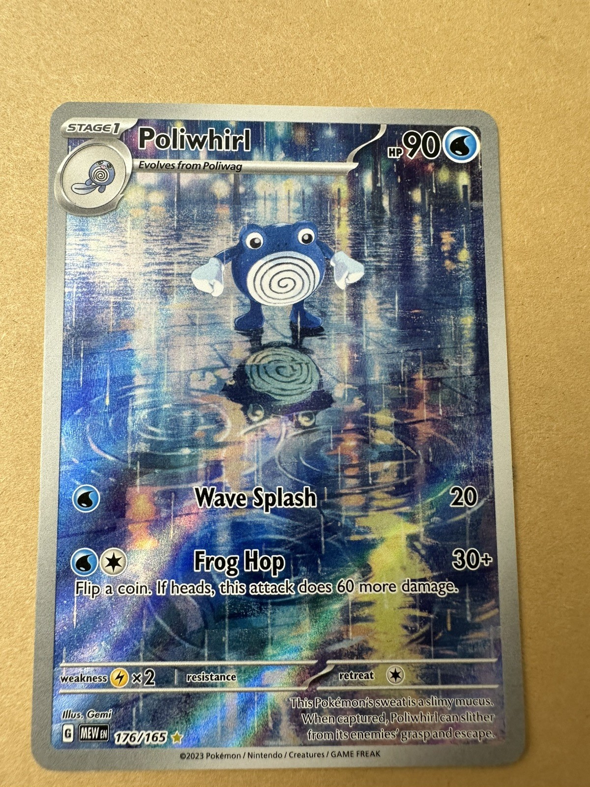 Poliwhirl 176/165 Scarlet Violet-151 Illustration Rare Pokémon TCG Card - NM