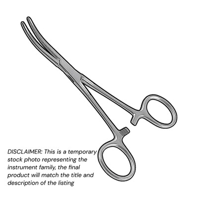 4 pcs Rochester-Pean Hemostat Forceps 9'' Curved SS Volaris Economy Grade