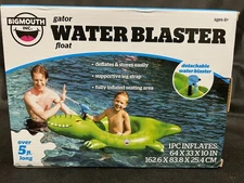Bigmouth Gator Large Pool Float w/Detachable Water Blaster Children Ages 4+
