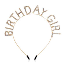 Birthday Girl Headband Happy Birthday Tiara for Women Girls Princess