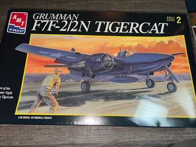 NEW SEALED VINTAGE 1996 AMT Grumman F7F-2/2N TIGERCAT Night Fighter Kit 1:48