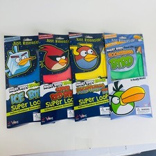 Lot of 4 Assorted Color Angry Birds Space Super Super Looper Boomerang Plane