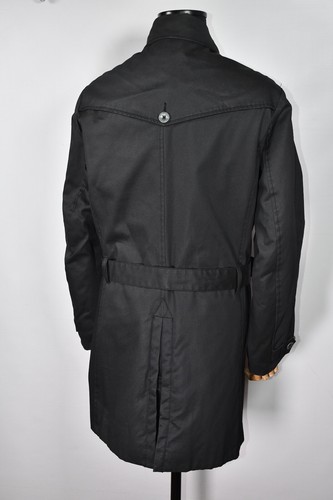 Energie Gold Black Trench Coat Jacket Men's size XL - Picture 3 of 12