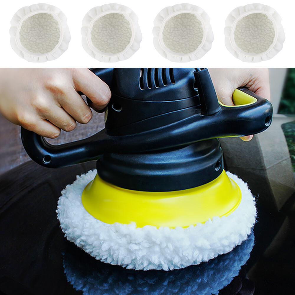 8x 6" Buffing Polishing Pad Wool Wheel Mop Kit For Car Polisher Drill