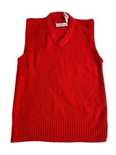 Vintage 50s / 60s JCPenney Childs Sweater Vest Size 5-6 Red