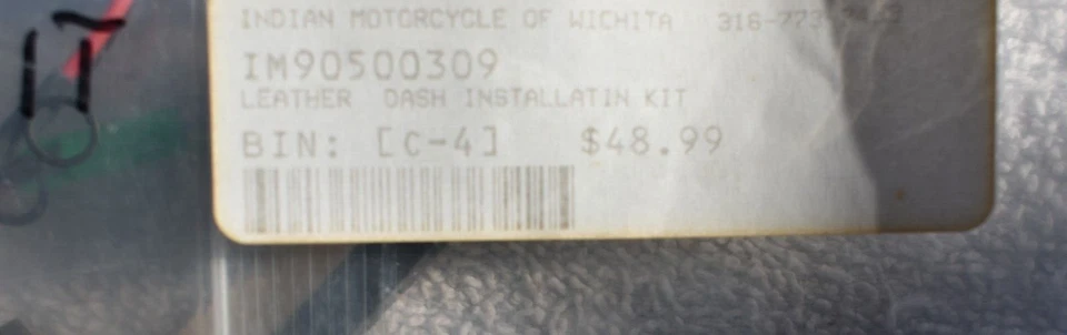 Indian Motorcycle Chief Leather Wrapped Dash / Tank Install Kit 2009-2011 - Image 4 of 4