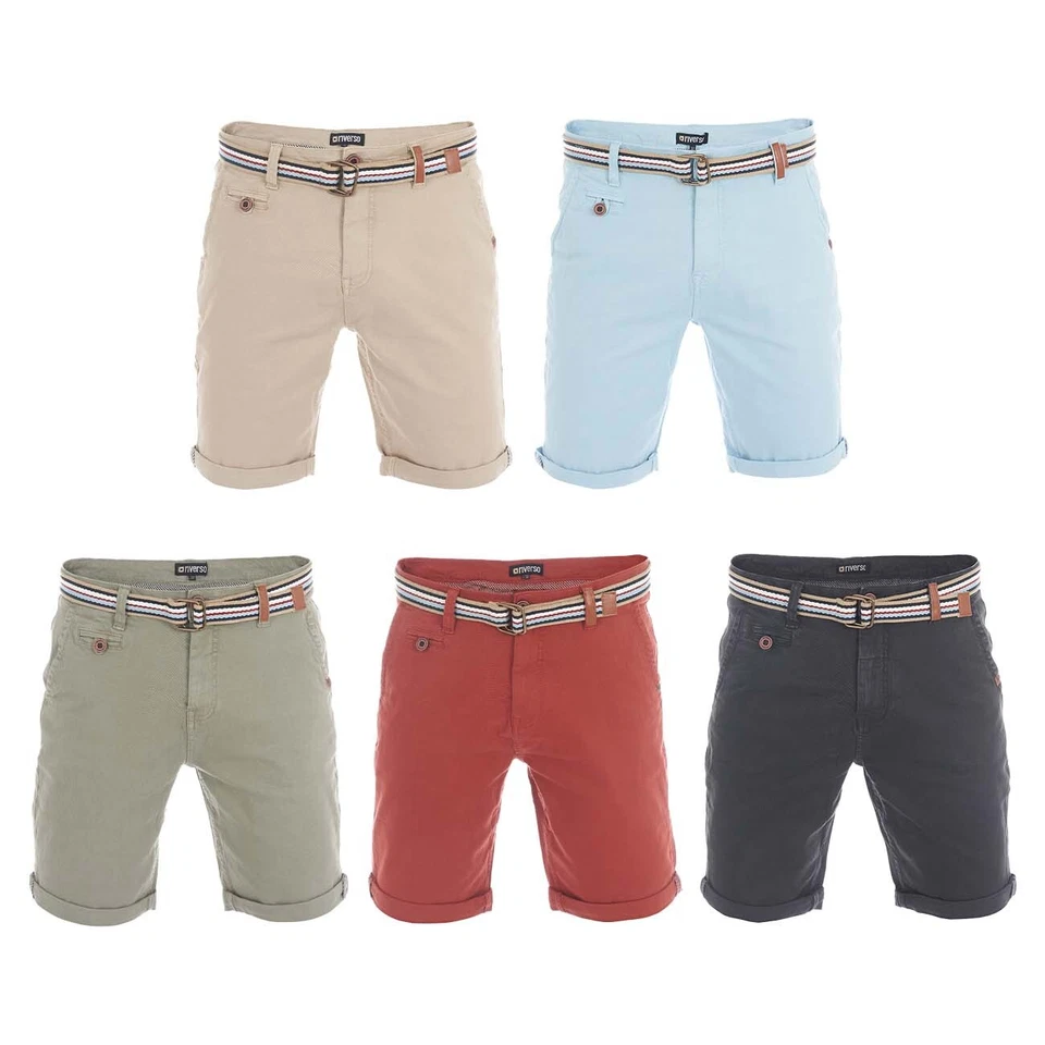 riverso Kurze Hosen Herren Chino Shorts Kurz mit Gürtel RIVKlaas Regular Fit - Bild 1 von 1