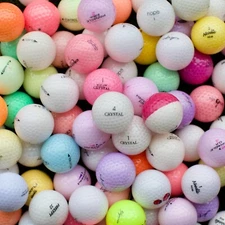 50 Crystal Assorted Color Used Golf Balls Near Mint 5A/4A Quality FREE SHIPPING