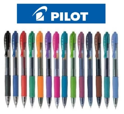 Pilot G2 Stylo Rétractable à Bille Encre Gel Doux Traces Preuve Caoutchouc Pince