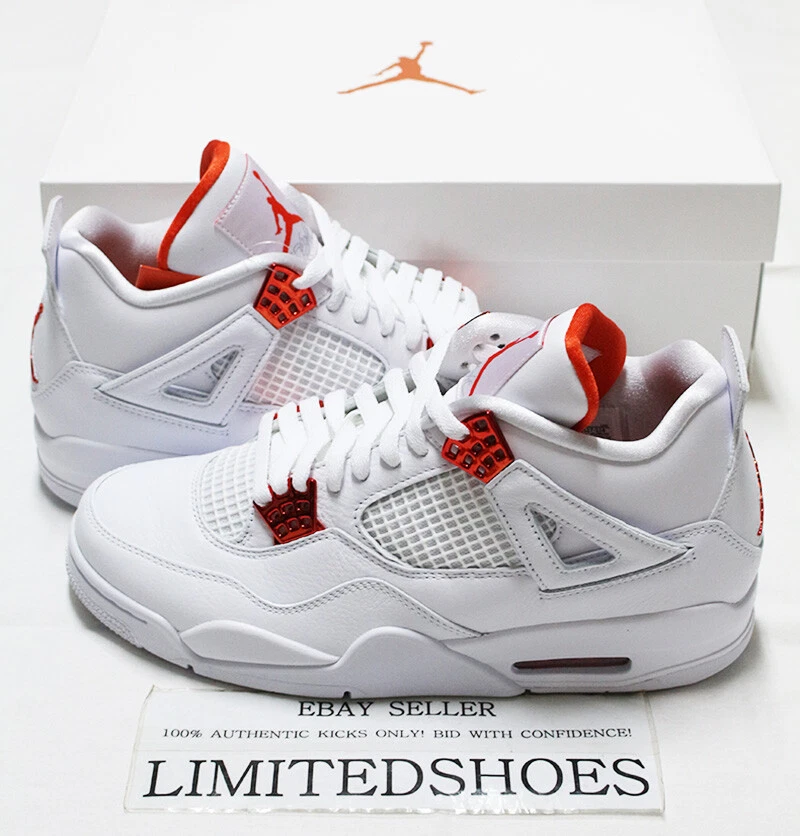 Nike Air Jordan4 Retro White/Team Orange