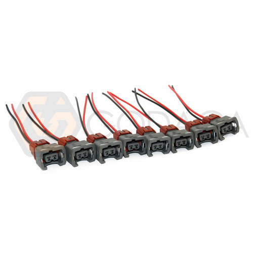 ふなつん 8x Connector 2-way 2 pin Gray for Fuel Injector Nissan infiniti