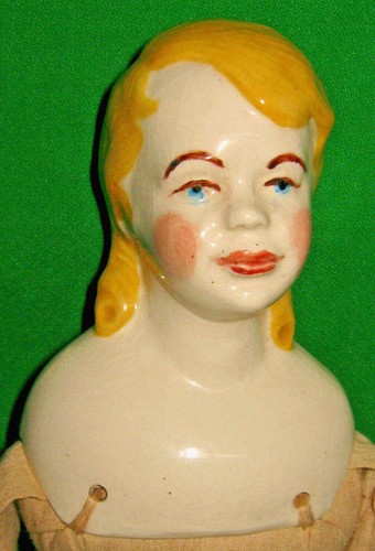 Reproduction China Doll Ready to Dress Blond 15" Glazed Ceramic 1986 - Picture 8 of 8