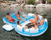 River Floats 7 Adult Person Relaxation Island Raft W/ Builtin Cooler 120x26x120 on sale River Floats 7 Adult Person Relaxation Island Raft W/ Builtin Cooler 120x26x120 on sale