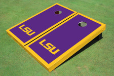 Louisiana State University Gold Matching Border Cornhole Boards