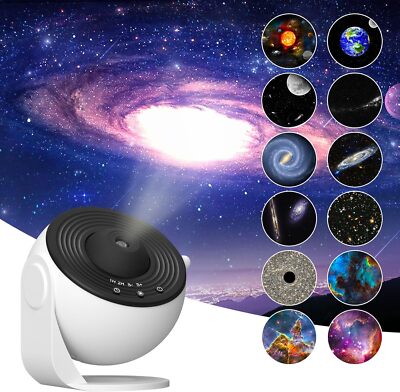 LED Sternenhimmel Projektor, HD Skylight Projector,13 in 1 Planet Discs Galaxy