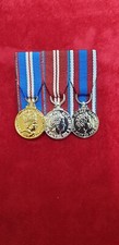 Queens Golden, Diamond and Platinum Jubilee Miniature Medal Court Mounted set