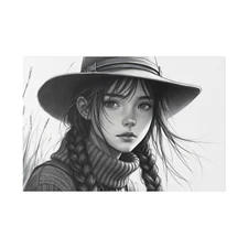 Amime Art for Young Girl's room  24X16 Canvas print