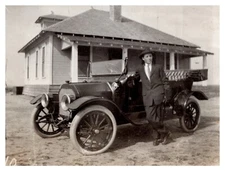 1920's Maxwell Auto Car Man With His New Car Snap Shot