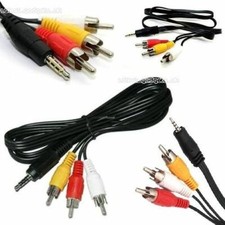 3.5mm Jack to 3 RCA Phono Lead Video/Audio/AV Cable For Sky Q Mini Box & Now TV