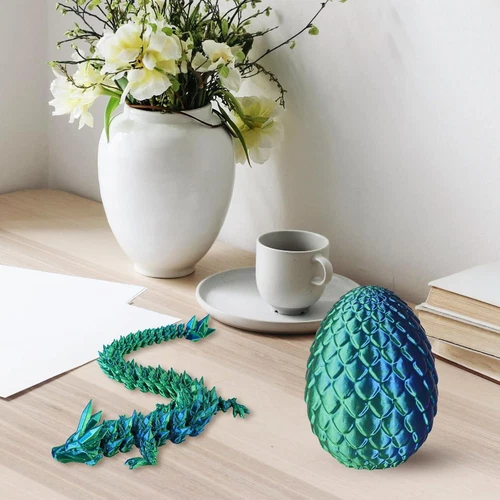 3D Printed Dragon Egg Full Articulated Crystal Dragon Fidget Toy Home Decor Toys - Picture 8 of 8