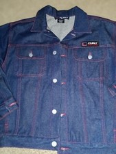 Fubu Jean Jacket-button Down-blue-size 14 -new