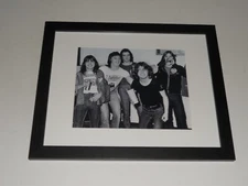 Framed AC/DC Bon Scott, Angus Young, 1974 Macolm Young AC/DC!  14" by 17"