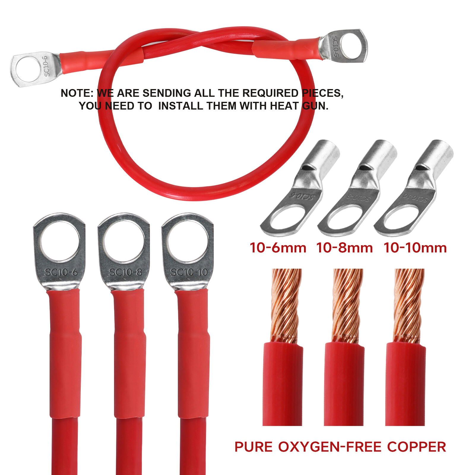 7B&S Automotive Marine Battery Cable Joiner Connector Lead 30CM to