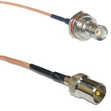 RG316 BNC FEMALE BIG BULKHEAD to DVB TV Pal Male RF Cable Rapid-SHIP LOT