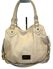 Marc by Marc Jacobs Lovely Classic Fran Tote Beige Soft Leather Shoulder Bag EUC