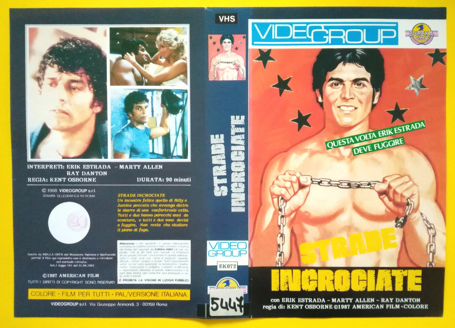 Solo Copertina Fascetta Inlay Strade Incrociate eureka videogroup Per Vhs