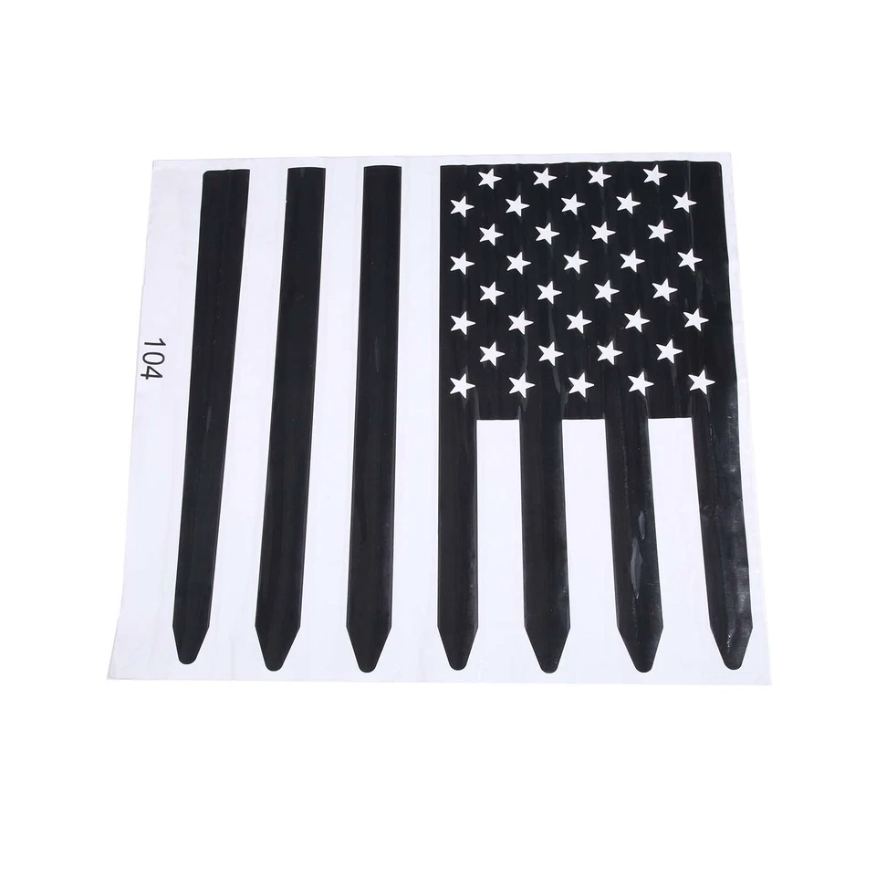 Decalcomania bandiera USA cappuccio nero vinile grafico per Land Rover Defender 2004-2018 - Immagine 4 di 4