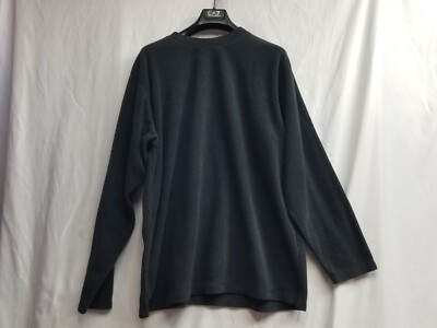 Kemper Sweater Mens Large Black Long Sleeve Sleeve Crewneck Ribbed Warm